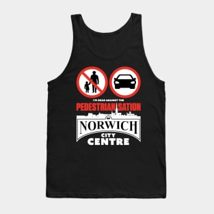 The Pedestrianisation of Norwich City Centre (white-out) Tank Top